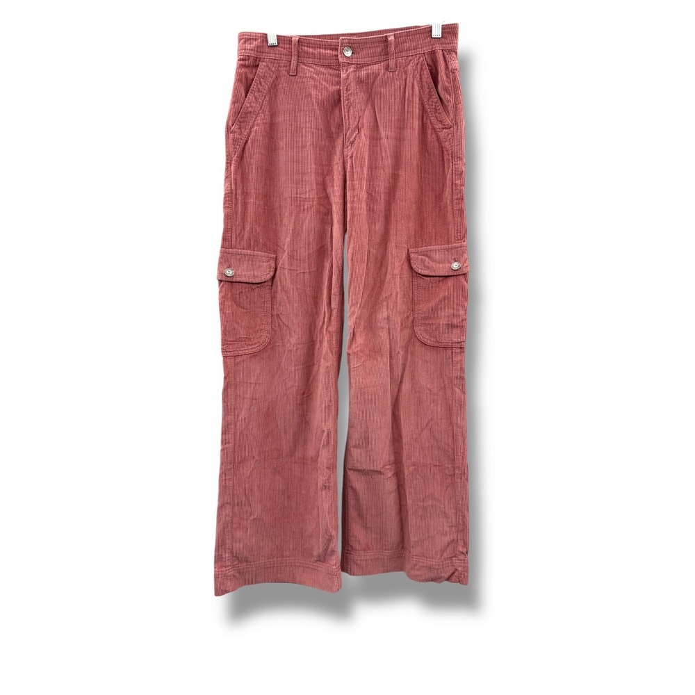 American Eagle Corduroy Cargo Pants 6 Super High Rise Baggy Wide Leg Casual Y2K‎
